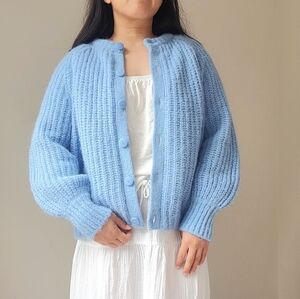 Sezane Iceberg Blue Emile Cardigan, M